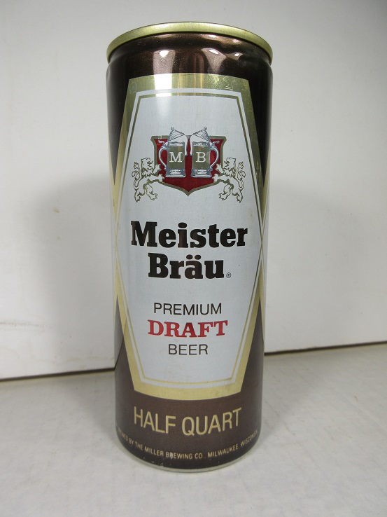 Meister Brau Premium Draft Beer - brown aluminum - 16oz - Click Image to Close